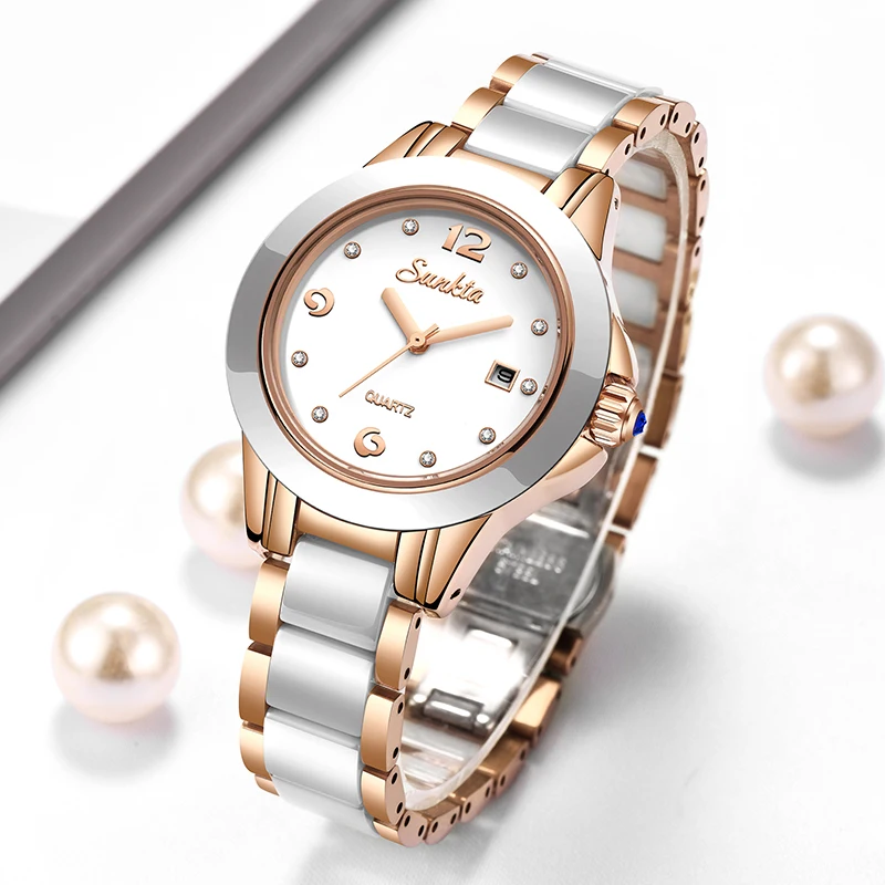 Luxury Watch For Women - Sunkta 패션 캐주얼 쿼츠 여성 시계