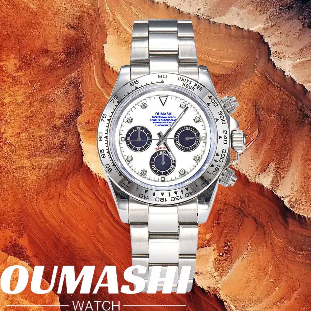 Luxury Watch Zone - 럭셔리 VK63 시계, 사파이어 글래스, 316L