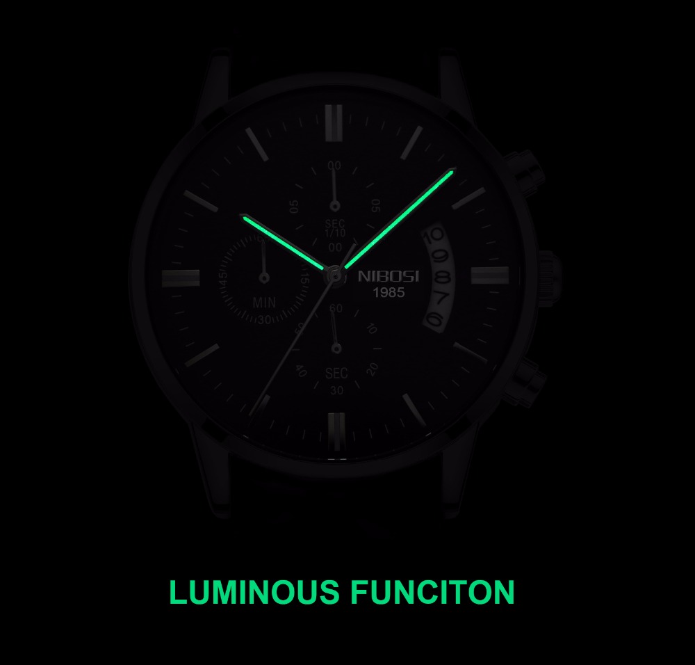 NIBOSI 스테인레스 스틸 블랙 쿼츠 시계 남성 시계 - Zen Luxury Watch 리뷰 및 가격