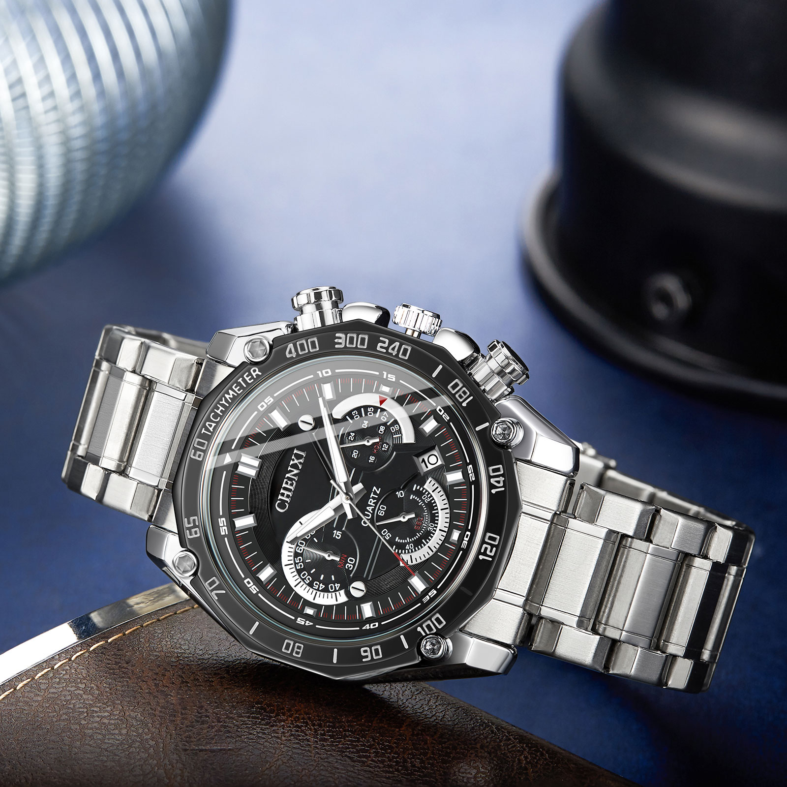첸시 남성용 시계 스테인리스 스틸 크로노그래프 최고급  - Zen Luxury Watch 리뷰 및 가격