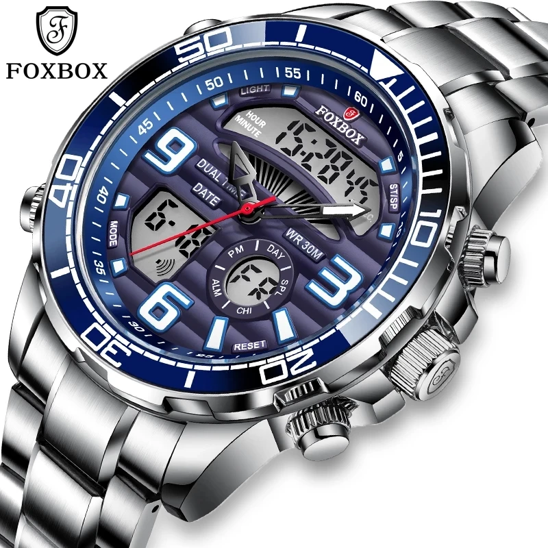 FOXBOX 남성용 최고 브랜드 럭셔리 디지털 시계,  - Luxury Watch All Brands 리뷰 및 가격
