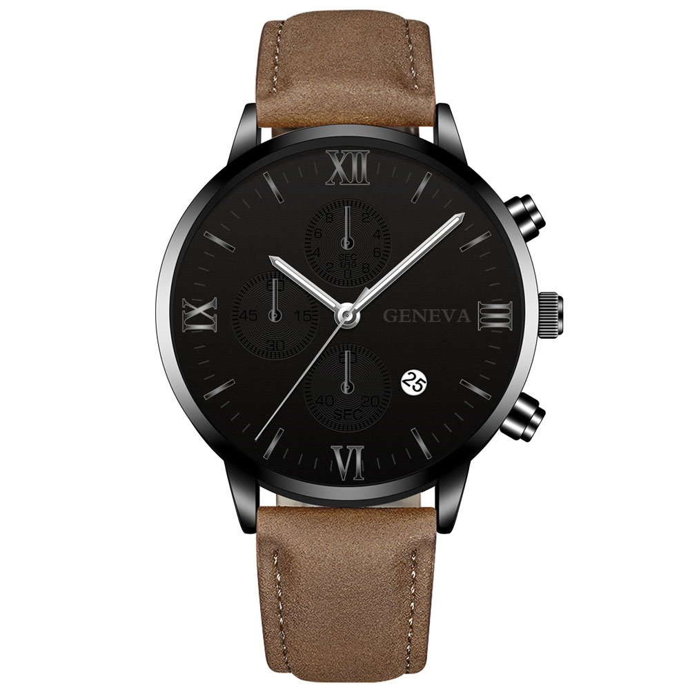 제네바 패션 남자 날짜 합금 케이스 합성 가죽 아날로그 - Zen Luxury Watch 리뷰 및 가격