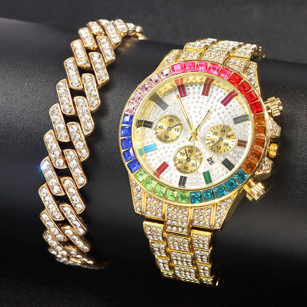 패션 힙합 여성 쿼츠 시계 럭셔리 쿠바 팔찌 체인 세트 - Luxury Watch Kit 리뷰 및 가격