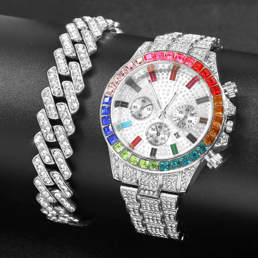 패션 힙합 여성 쿼츠 시계 럭셔리 쿠바 팔찌 체인 세트 - Luxury Watch Kit 리뷰 및 가격