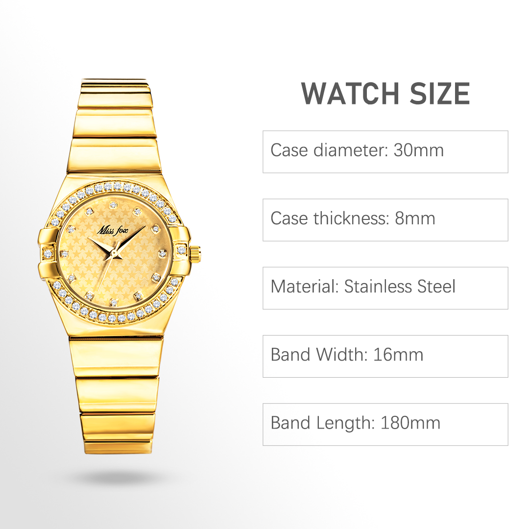 MISSFOX 여성용 럭셔리 골드 시계 브랜드, 아이스 - Luxury Watch And Jewelry Brand 리뷰 및 가격
