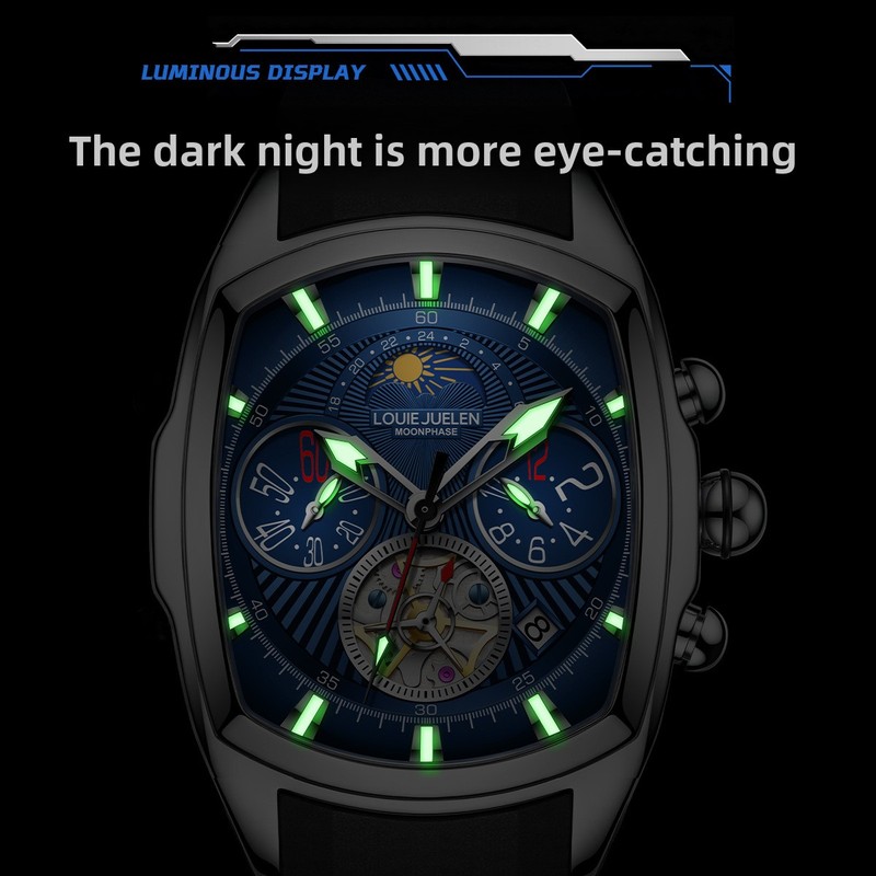남성용 고급 쿼츠 시계, 듀얼 서브 다이얼 크로노그래프 - Tourbillon Movement Watch 리뷰 및 가격