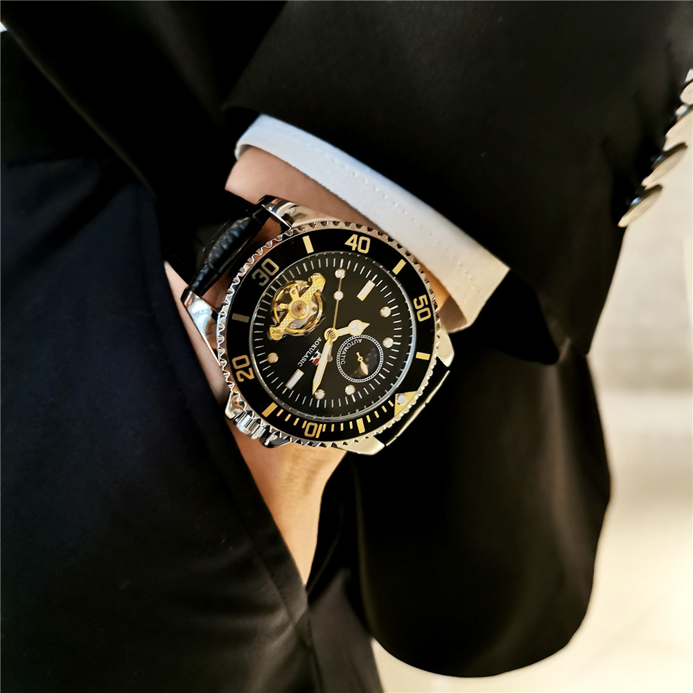 AOKULASIC 패션 뚜르비옹 기계식 시계 남성용 문 - Tourbillon Movement Watch 리뷰 및 가격