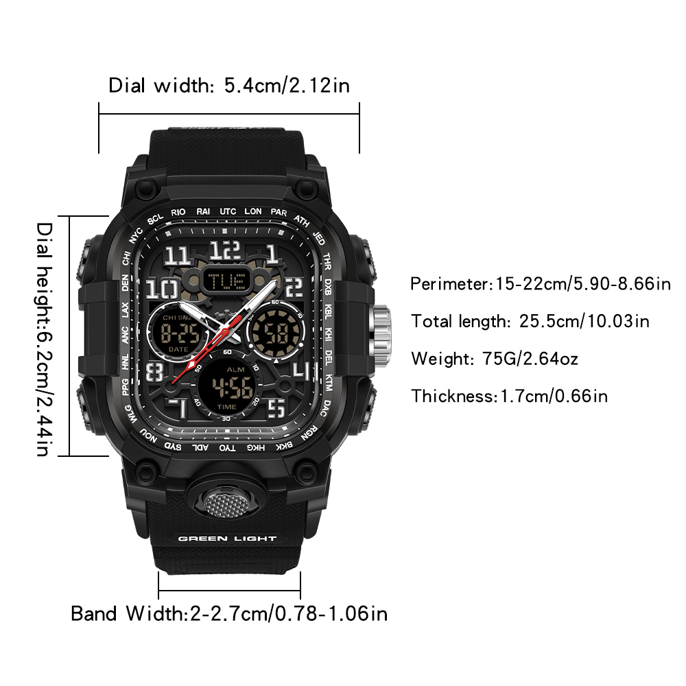 SANDA 브랜드 남성용 고급 방수 스포츠 시계 LED - Luxury Watch Zone 리뷰 및 가격