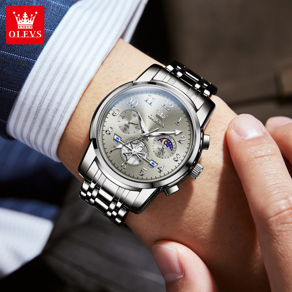 OLEVS 2900 남성용 시계 크로노그래프 쿼츠 남성 - Luxury Watch Zone 리뷰 및 가격