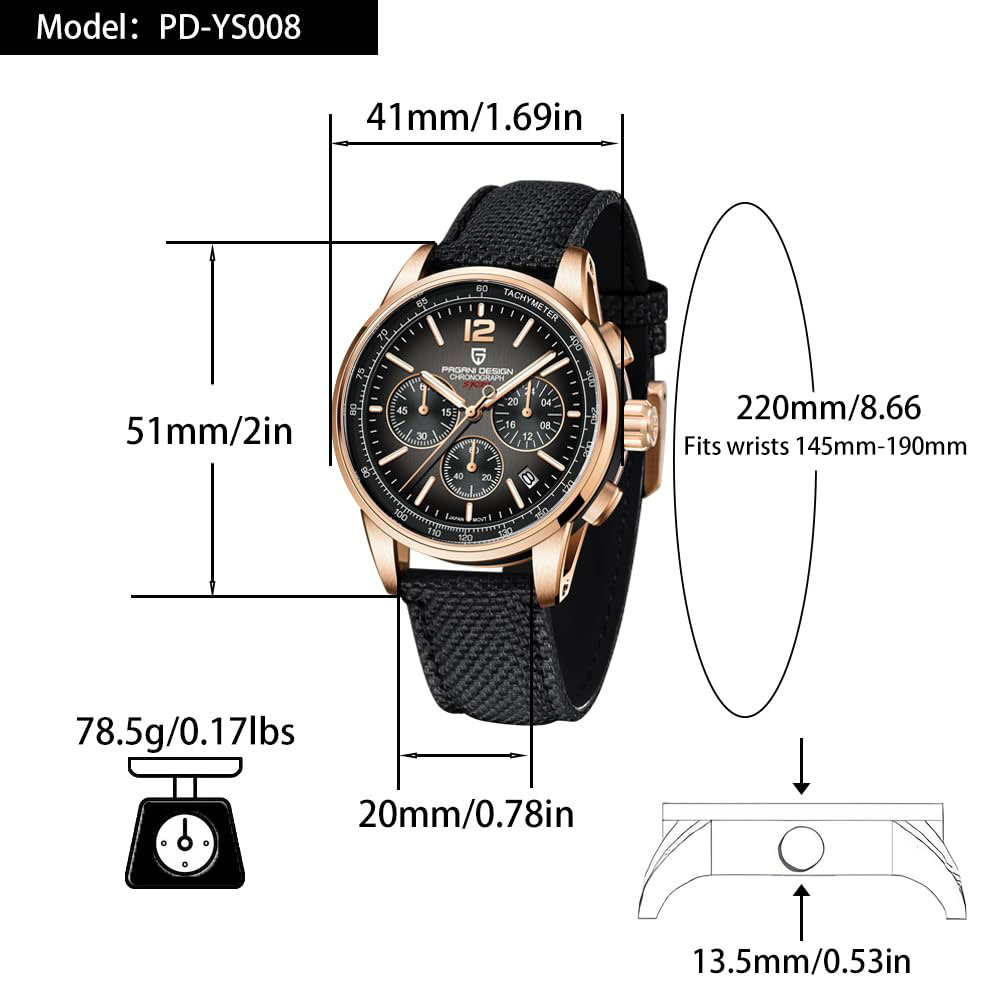 파가니 디자인 신형 남성 시계 41mm 크로노그래프 1 - Zen Luxury Watch 리뷰 및 가격