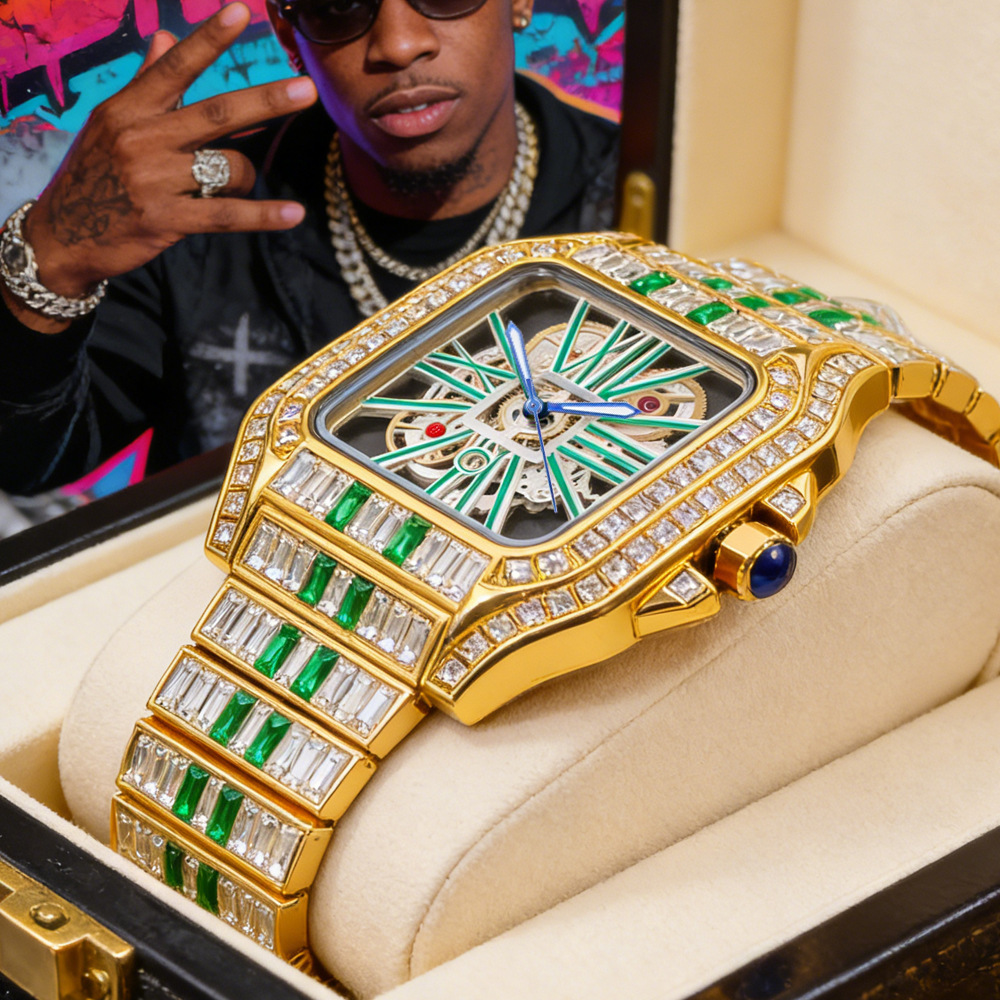 럭셔리 블링 쿼츠 손목시계 남성용 핫 패션 풀 다이아몬 - Luxury Watch And Jewelry Brand 리뷰 및 가격