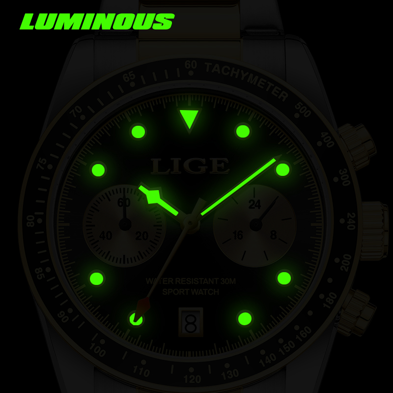 LIGE 브랜드 패션 남성 시계 고급 캐주얼 스포츠 야 - Zen Luxury Watch 리뷰 및 가격