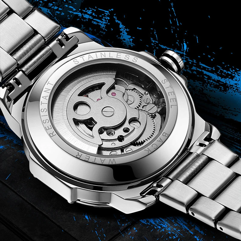 ABORNI 9039 독특한 디자인 스켈레톤 다이얼 투 - Tourbillon Movement Watch 리뷰 및 가격