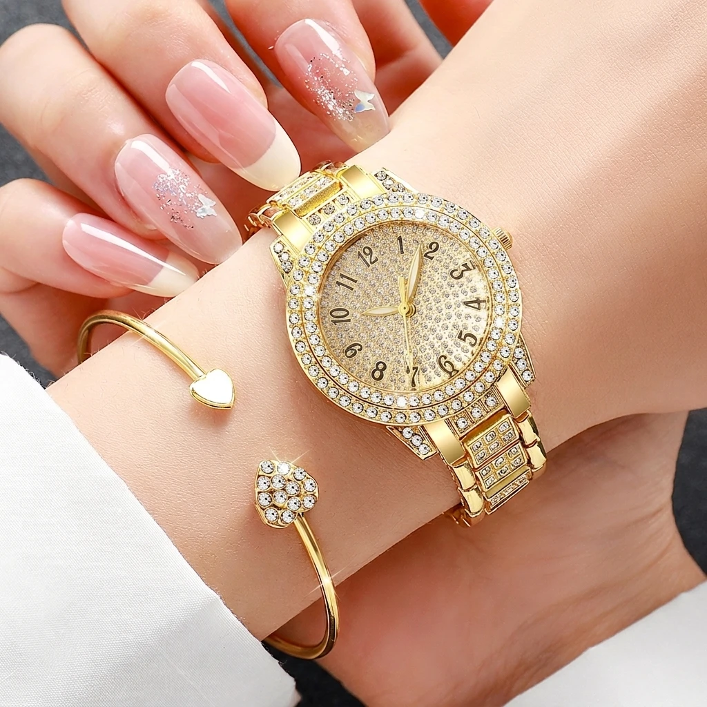 6종 패션 라인스톤 여성 시계 하트 쥬얼리 세트 고급  - Luxury Watch Kit 리뷰 및 가격