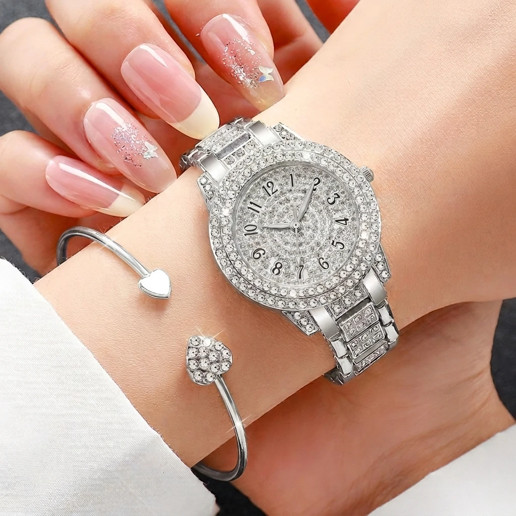 6종 패션 라인스톤 여성 시계 하트 쥬얼리 세트 고급  - Luxury Watch Kit 리뷰 및 가격
