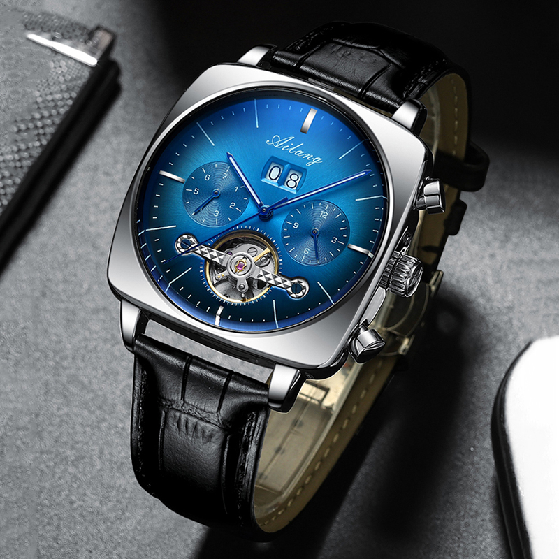 AILANG 유명 브랜드 신제품 사각형 대형 다이얼 기 - Tourbillon Movement Watch 리뷰 및 가격