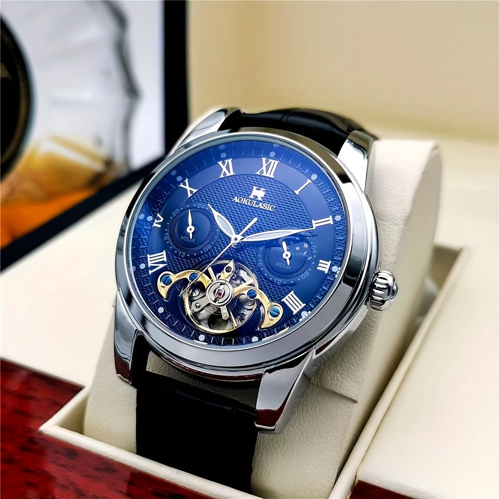 남성용 정통 고급 시계, 완전 자동 기계식 시계, 뚜르 - Tourbillon Movement Watch 리뷰 및 가격