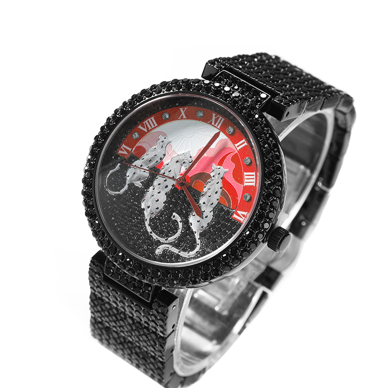 남성용 시계 태양과 표범 무늬 쿼츠 손목시계 남성 힙합 - Luxury Watch And Jewelry Brand 리뷰 및 가격