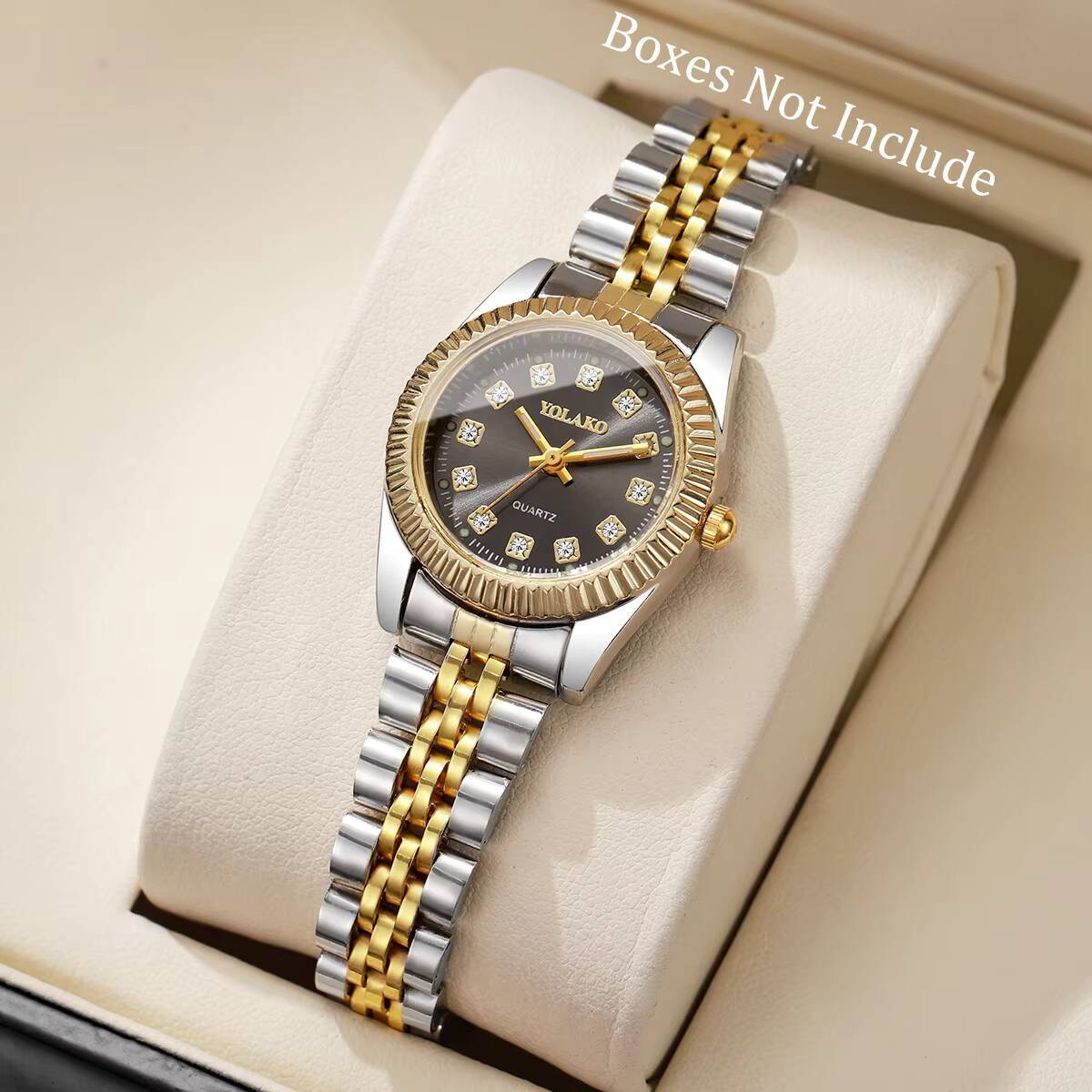 패션 라인스톤 여성 쿼츠 시계 럭셔리 스테인레스 스틸  - Luxury Watch Display Case 리뷰 및 가격