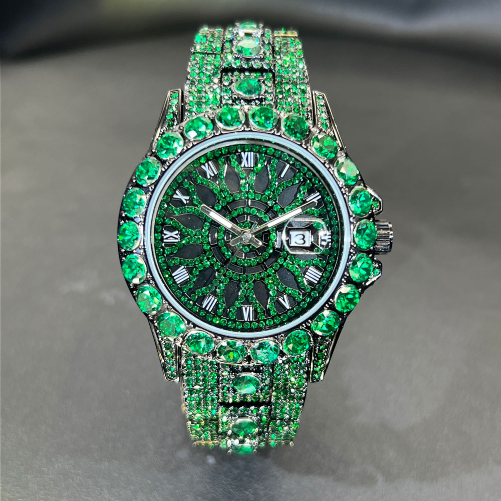 남성용 그린 다이아몬드 시계 브랜드 MISSFOX 패션 - Luxury Watch And Jewelry Brand 리뷰 및 가격