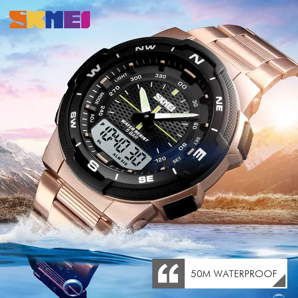 SKMEI 남성용 방수 시계, 스포츠 쿼츠 시계, 럭셔 - Luxury Watch Zone 리뷰 및 가격